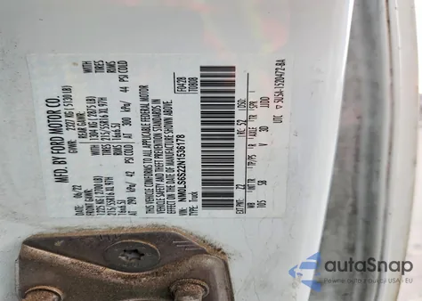2022 Ford Transit Connect Xl z USA, uszkodzony, nr VIN NM0LS6S22N1536178